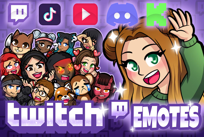 Gig Preview - Create custom twitch emotes or sub badges