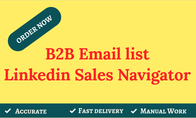 Gig Preview - Find business email from linkedin sales navigator