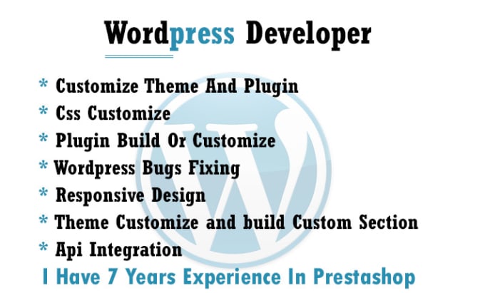 Gig Preview - Customize wordpress with css and theme , plugin customize