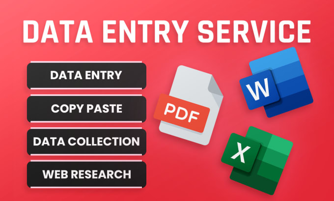 Gig Preview - Do data entry work on excel and web research