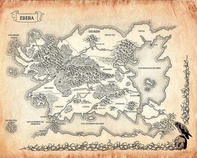 Gig Preview - Draw a professional fantasy map for you