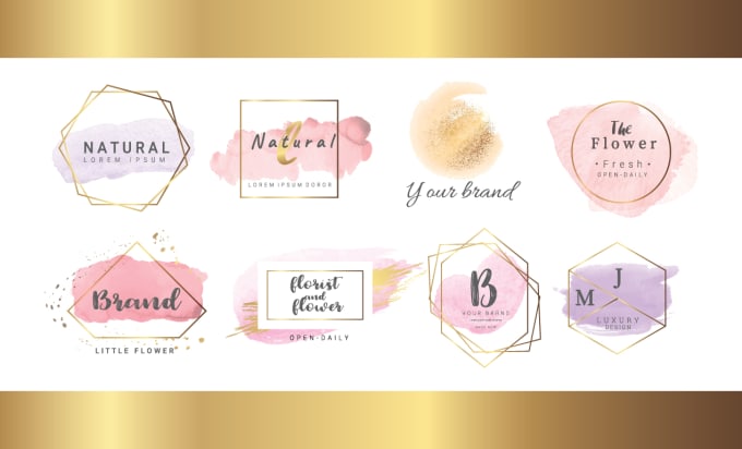 Gig Preview - Design elegant sophisticated, luxe feminine watercolor logo