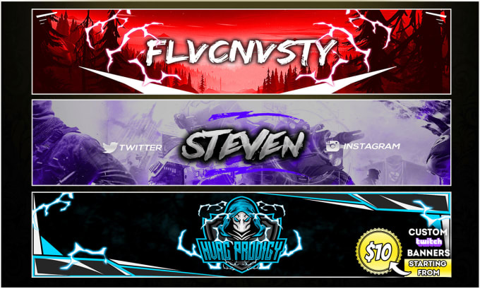 Gig Preview - Create awesome youtube,facebook,twitter,twitch gaming banner