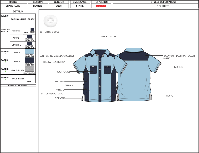 Gig Preview - Design a fashion tech pack for clothing manufacturer ready