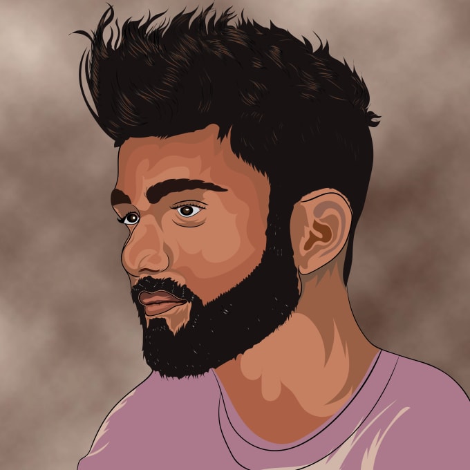 Gig Preview - Make a realistic style vector portrait avatar drawn