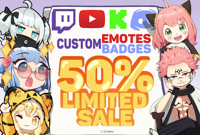 Gig Preview - Create twitch emotes and sub badges right now