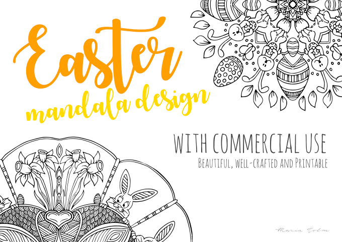 Gig Preview - Send you 20 easter mandalas for coloring