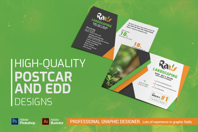 Gig Preview - Design eye catchy business postcard and eddm postcard