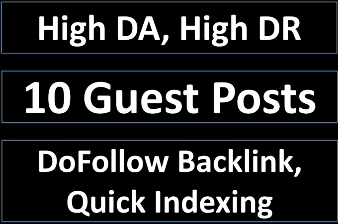 Gig Preview - Provide high da dr guest post dofollow seo back links