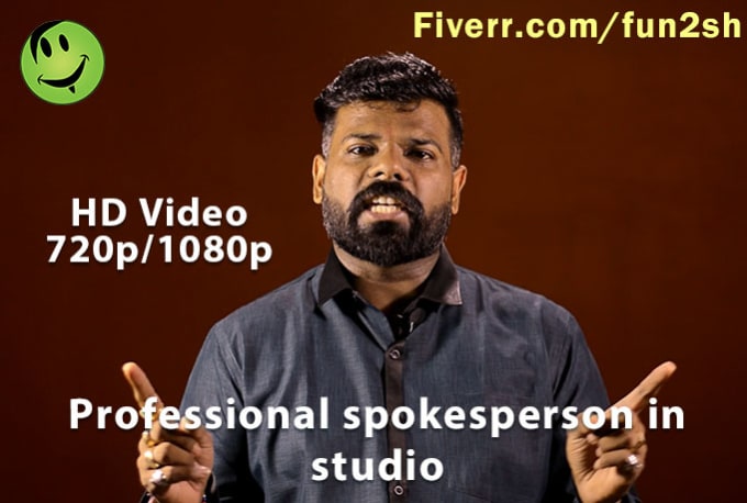 Gig Preview - Be a professional spokesperson in studio