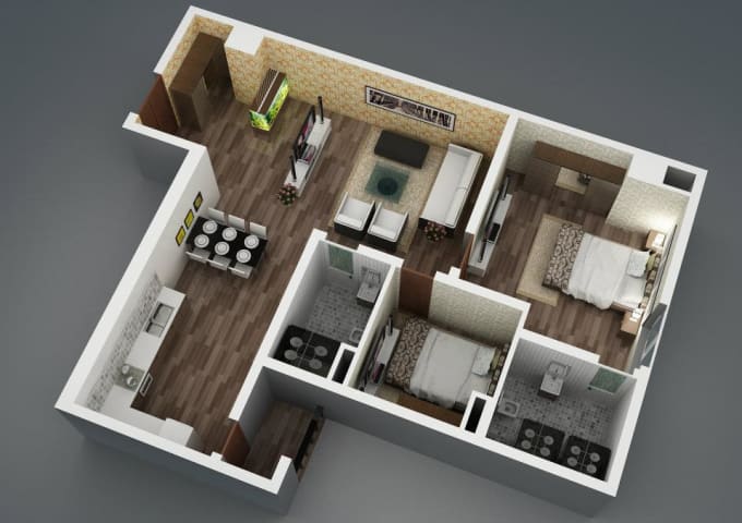 Gig Preview - Do 3d floorplan follow your request