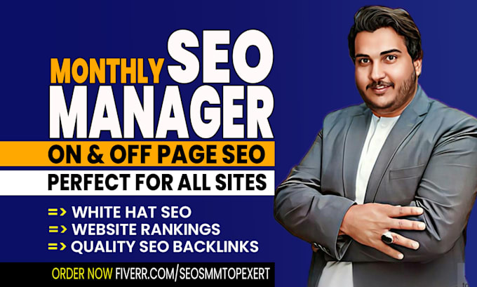 Gig Preview - Be your professional monthly SEO manager for optimal rankings