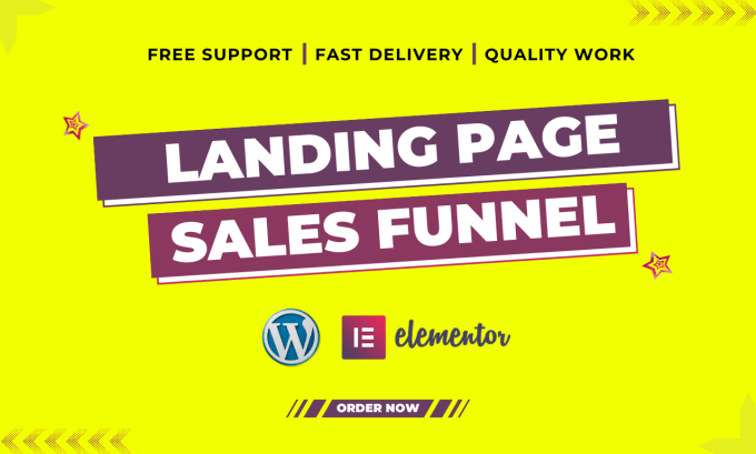 Gig Preview - Do responsive wordpress landing page design, elementor landing page