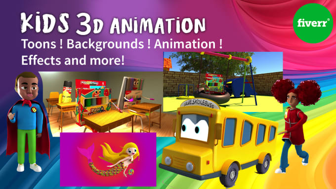 Gig Preview - Do 3d kids animation and songs