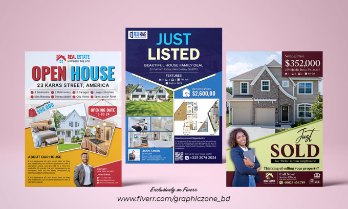 Gig Preview - Design a professional real estate flyer, banner and postcard