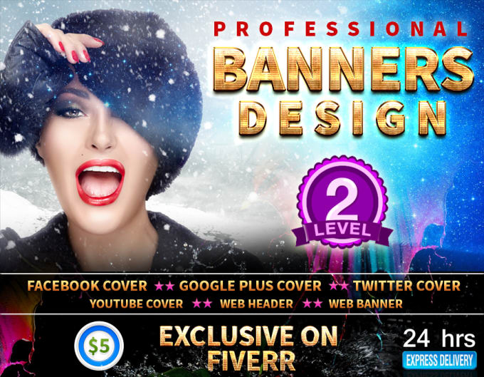 Gig Preview - Design a professional web banner, header, ads, cover