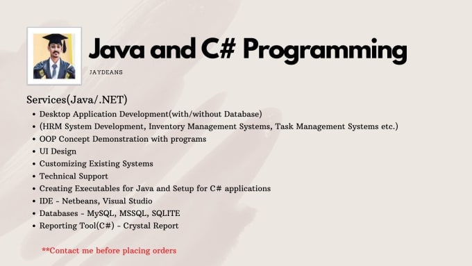 Gig Preview - Do java and csharp windows applications