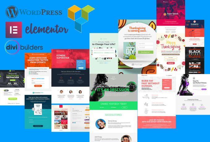 Gig Preview - Make wordpress landing page design by elementor