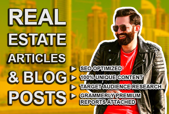 Gig Preview - Write real estate blog or articles