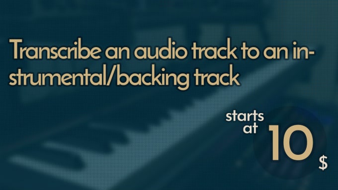 Gig Preview - Transcribe an audio track to a backing track