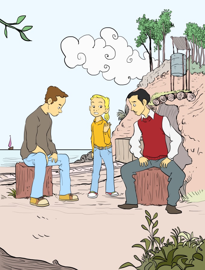 Gig Preview - Do flat coloring illustration package for storybook