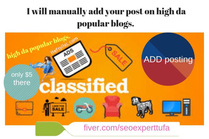 Gig Preview - Manually add your post on high da popular blogs