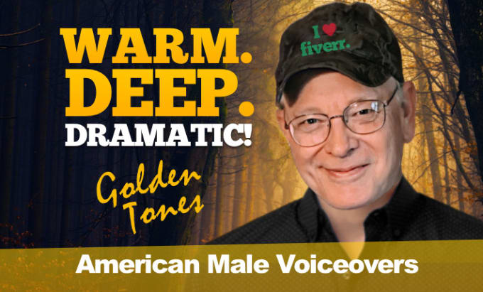 Bestseller - be your dramatic deep american male voice over artist, english human voice actor