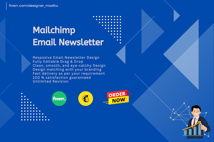 Gig Preview - Design editable responsive mailchimp newsletter