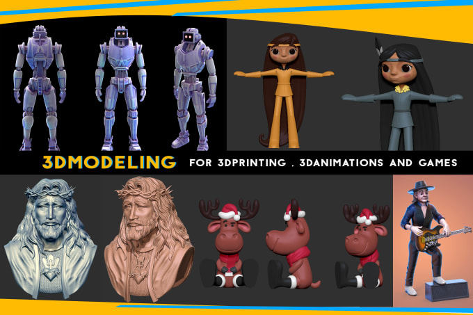 Gig Preview - Do best 3d character modeling ,texturing and rendering