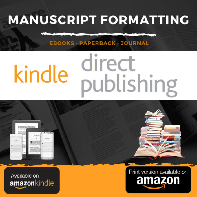 Bestseller - format and publish your book for amazon kindle or paperback