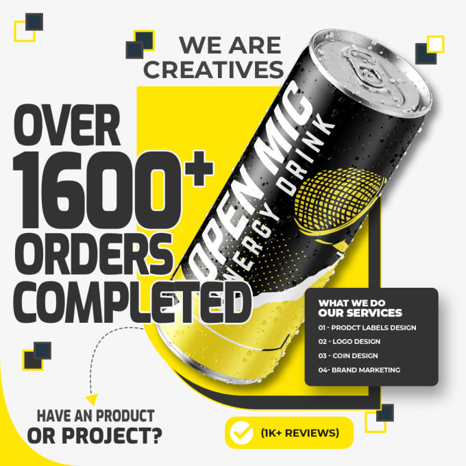 Gig Preview - Create a energy drink label for your brand