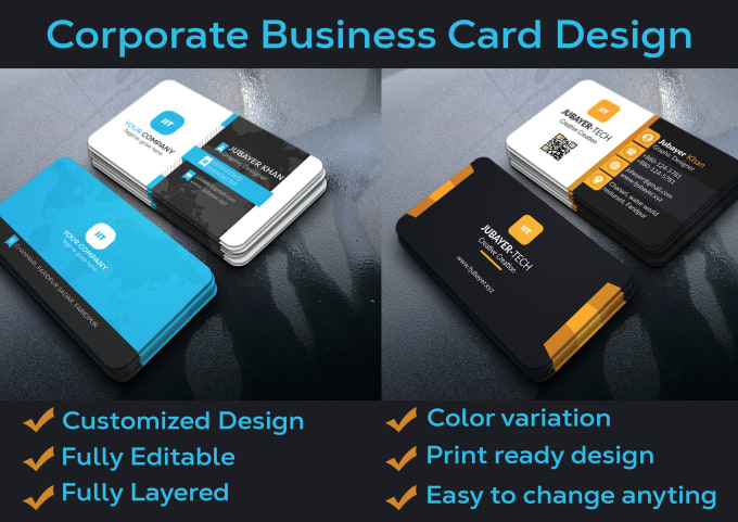 Gig Preview - Design a professional business card for you