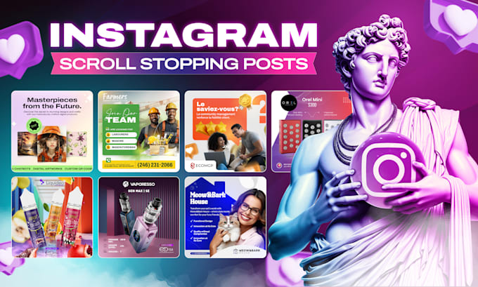 Gig Preview - Design stunning instagram post or social media design