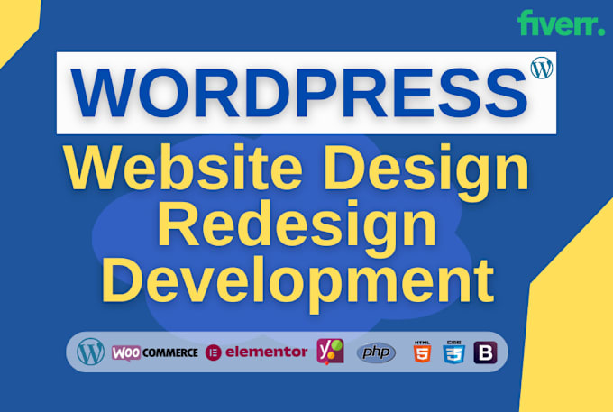 Gig Preview - Build, redesign professional wordpress website development