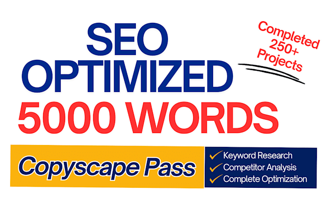 Gig Preview - Write SEO optimized 5000 words pillar article on any topic