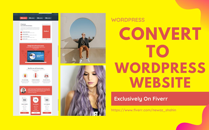 Gig Preview - Convert wix, figma, weebly, webflow, squarespace to wordpress website