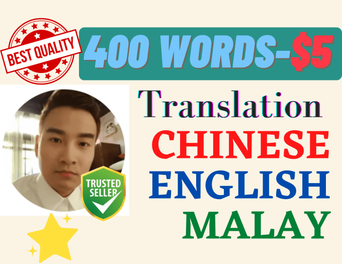 Gig Preview - Translate malay english chinese professional and fast