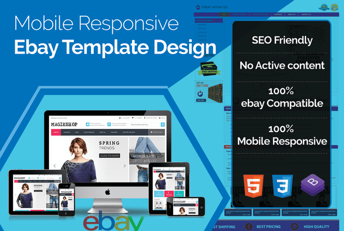 Gig Preview - Design ebay listing html template ebay store design