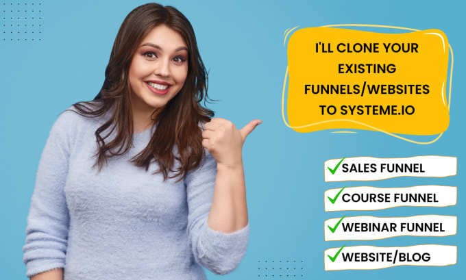 Gig Preview - Create sales funnel, landing pages and websites in systemeio