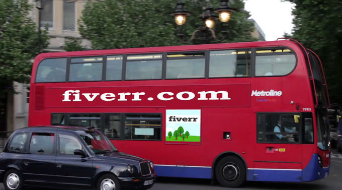 Gig Preview - Create a video with your logo, happy birthday on a london bus