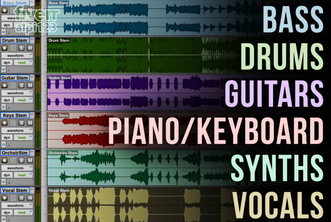 Gig Preview - Extract drums, piano, guitars stems with the best method