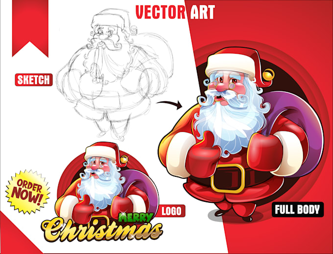 Gig Preview - Design a cartoon, mascot logo or christmas card