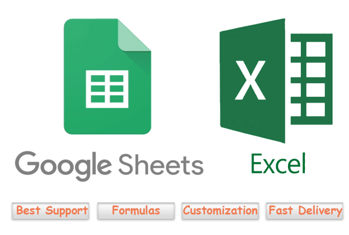 Gig Preview - Solve or create formulas for google sheets and excel