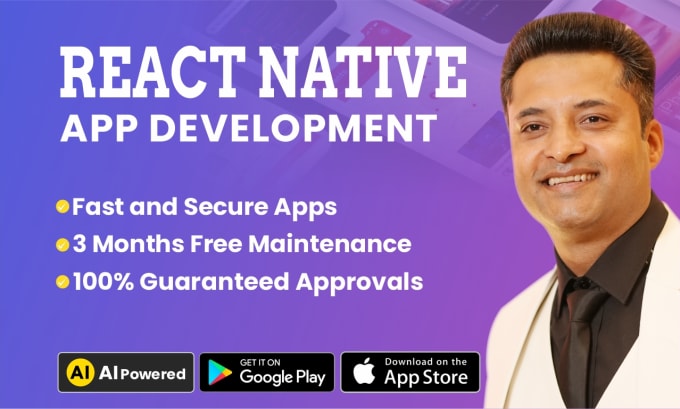 Gig Preview - Be your react native app developer for ios and android