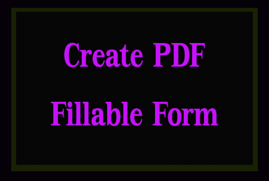 Gig Preview - Create PDF Fillable Form or Convert from html, doc, scanned images etc