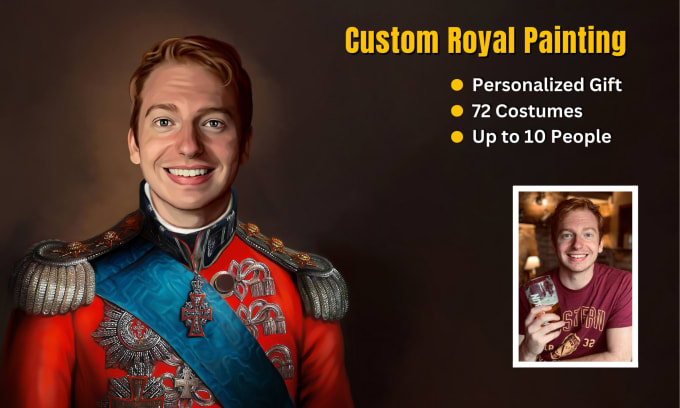 Gig Preview - Create a custom royal renaissance portrait painting