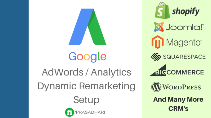 Gig Preview - Setup google ads dynamic remarketing codes and campaigns