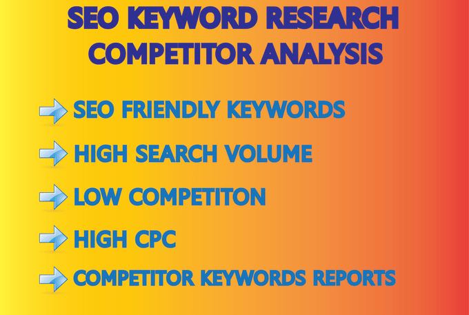 Gig Preview - Do SEO keyword research with competitor analysis in just 24 hours