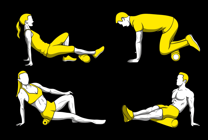 Gig Preview - Draw workout exercise pose fitness yoga illustrations