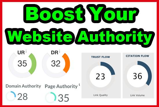 Gig Preview - Increase your website  authority upto 30 and dr 35